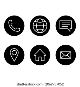 Icono de Contacto con nosotros en conjunto de círculo