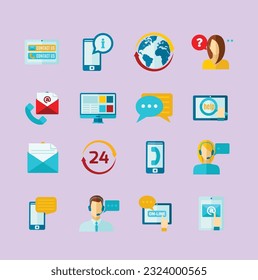 Kontaktieren Sie uns Symbol Sammlung, Call Center Symbol, Agent, Benutzer, Nachricht, Telefon, Handy, E-Mail, Notizblock, LCD, Website, Fax, Support, Service, Technik
