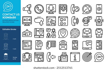 Contact us icon collection set. Containing email, globe, phone, call, fax, home, smartphone icon. Simple flat vector.