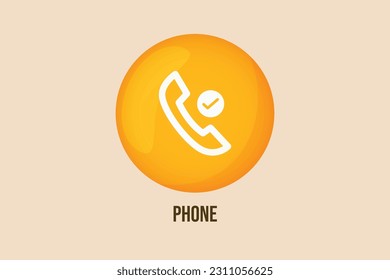 Contact us icon concept. Contact information. Colored flat vector illustration.