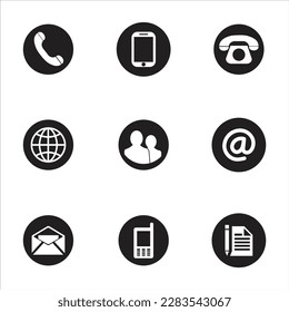 Contact Us Icon Design Vector