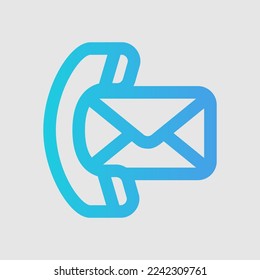 Contact us icon in gradient style, use for website mobile app presentation