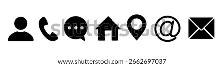 Contact us icon. Contact information icon