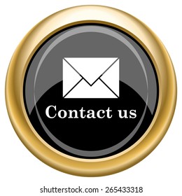 Contact us icon. Internet button on white  background. EPS10 Vector. 