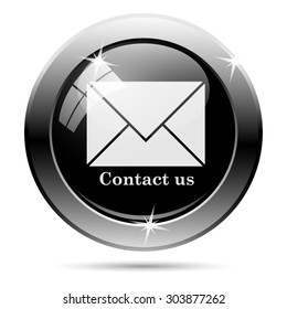 Contact us icon. Internet button on white background. EPS10 vector 