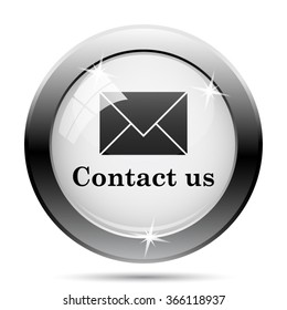 Contact us icon. Internet button on white background. EPS10 vector.

