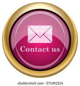 Contact us icon. Internet button on white background. EPS10 vector.
