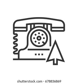 Contact us icon, part of the square icons, car service icon set. The illustration is a vector, editable stroke, thirty-two by thirty-two matrix grid, pixel perfect file.