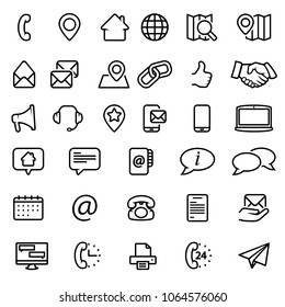 Contact us icon set