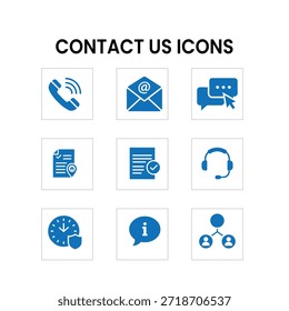 Contacte-nos ícone conjunto, ícone de contato