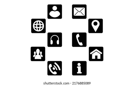 Setzen Sie sich mit uns in Verbindung. Symbol für die kollektive Kommunikation. Vektorgrafik