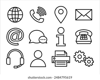 Kontakt Icon Set Kollektion