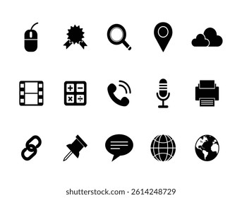 Contact us icon set collection for websites and mobile applications