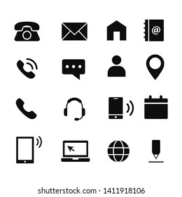 Contact us icon Set Design Element 