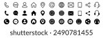 Contact us icon set. Contact us icons