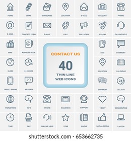 Contact Us Icon Set, Vector Eps10