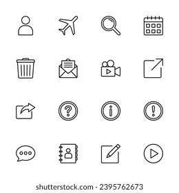Setzen Sie sich mit uns in Verbindung. Web-Icon-Set. Icon-Vektorgrafik der Website. für Webcomputer und mobile	App
