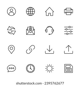 Setzen Sie sich mit uns in Verbindung. Web-Icon-Set. Icon-Vektorgrafik der Website. für Webcomputer und mobile	App