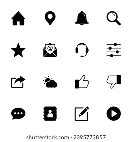 Contact us icon set. Web icon set. Website set icon vector. for  web computer and mobile	app