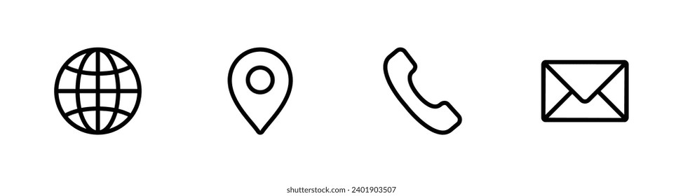 conjunto de iconos de contacte con nosotros para aplicaciones web y móviles
