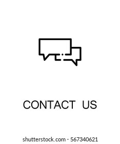 Contact us icon. Single high quality outline symbol for web design or mobile app. Thin line sign for design logo. Black outline pictogram on white background
