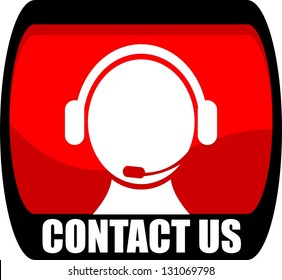 Contact us, icon vector