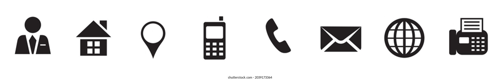Contact us icon vector. Communication icon set
