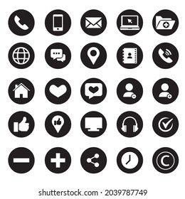 Contact us icon vector Communication icon set vector  bundle, icon template, icons