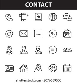 Contact us icon vector. Communication icon web icon set