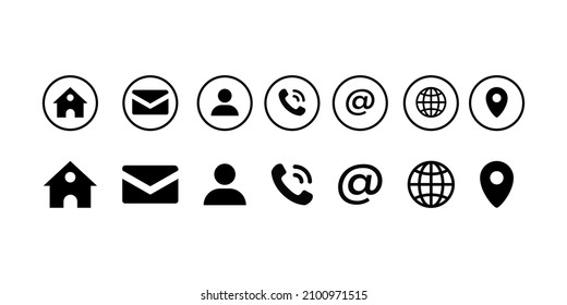 Contact us icon vector. Communication icon set