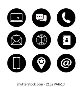 Contact us icon vector. Communication icon set