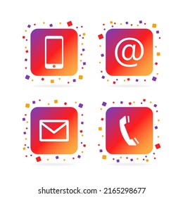 Contact us icon vector. Communication icon set in gradient style. Vector EPS 10
