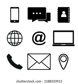 Contact us icon vector. Communication icon set. Vector illustration