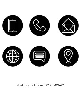 Contact us icon vector. Communication icon set