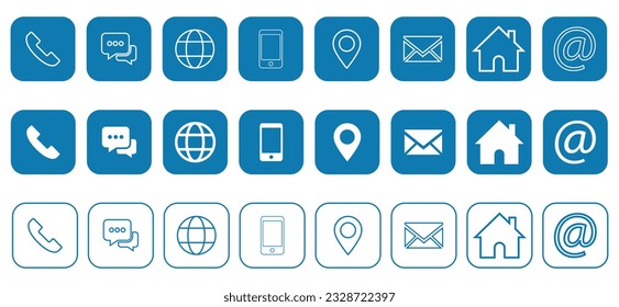 Contact us icon vector. Communication icon set.Eps 10