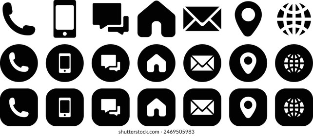 Contact us icon vector. Communication icon set.