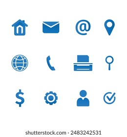 Contact us icon vector. Communication icon set. icon, phone, email, contact, envelope sign.