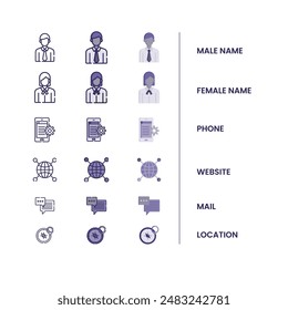 Contact us icon vector. Communication icon set. icon, phone, email, contact, envelope sign.