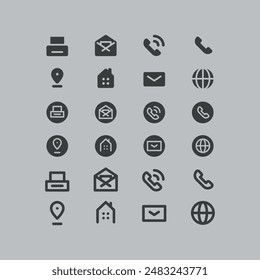 Contact us icon vector. Communication icon set. icon, phone, email, contact, envelope sign.