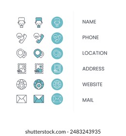 Contact us icon vector. Communication icon set. icon, phone, email, contact, envelope sign.