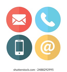 Contact us icon vector. Communication icon set