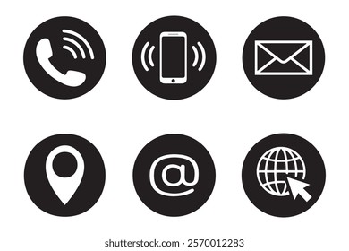 Contact us icon vector. Communication icon set