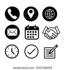 Contact us icon vector.  Corporate office work, communication icon symbol
