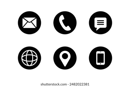 Contact us Icon vector Illustration. Communication sign