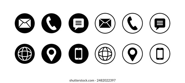 Contact us Icon vector Illustration. Communication sign