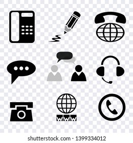 contact us icon vector isolated on transparent background, communucation computer and mobile phone icons set, sign smart telephone technology, commumication contact icons vector set - Powered by Shutterstock - Get 15% off with code: PIKWIZARD15