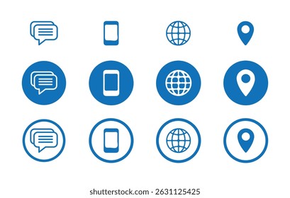 Contact us icon vector isolated on white background. business cards Icon set. Website set icon vector eps 10