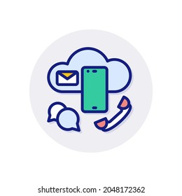 Contact Us icon in vector. Logotype