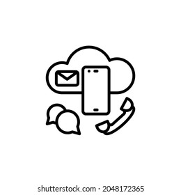 Contact Us icon in vector. Logotype