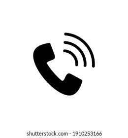 Contact us icon vector. Phone call, hotline icon symbol. Communication icon in trendy flat design